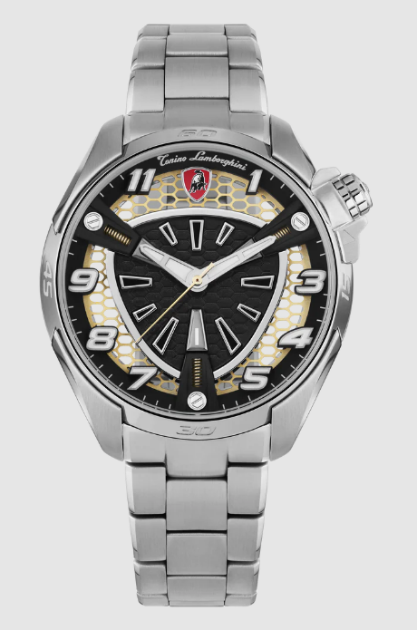 best luxury Lamborghini SHOCK ABS Silver/Rose Gold TLX_TLABSRG-SS-B watches for men